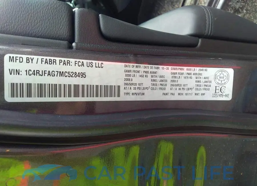 1C4RJFAG7MC528495# 9
