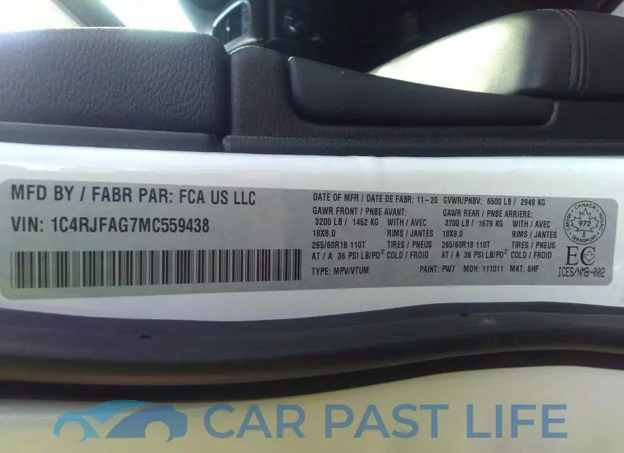 1C4RJFAG7MC559438# 9