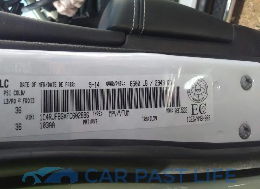 1C4RJFBGXFC602896# 9