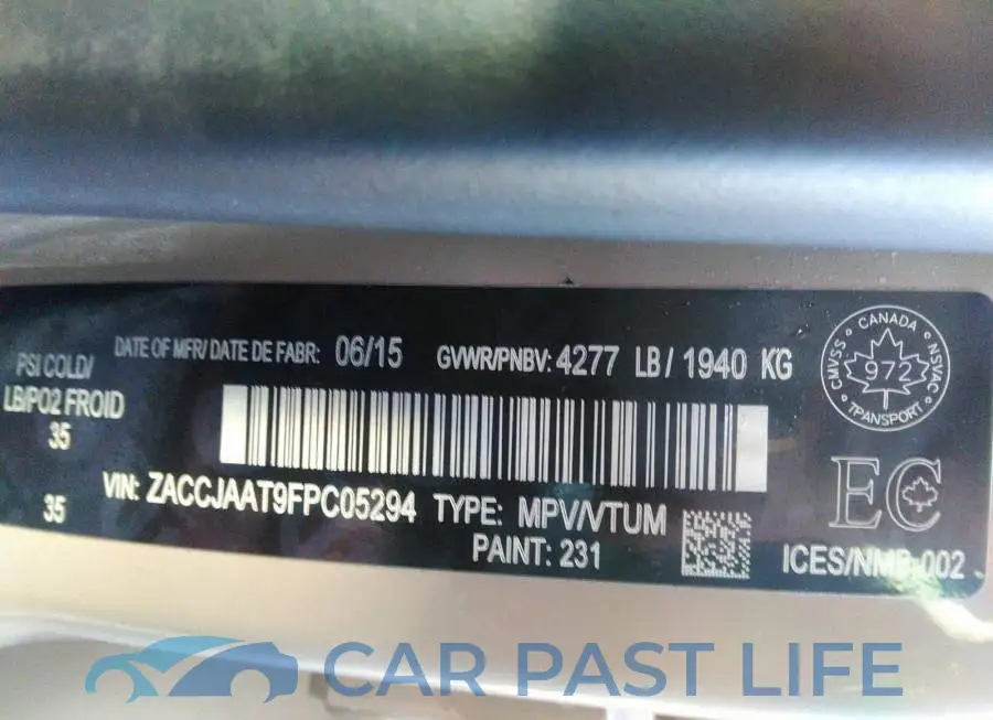 ZACCJAAT9FPC05294# 9