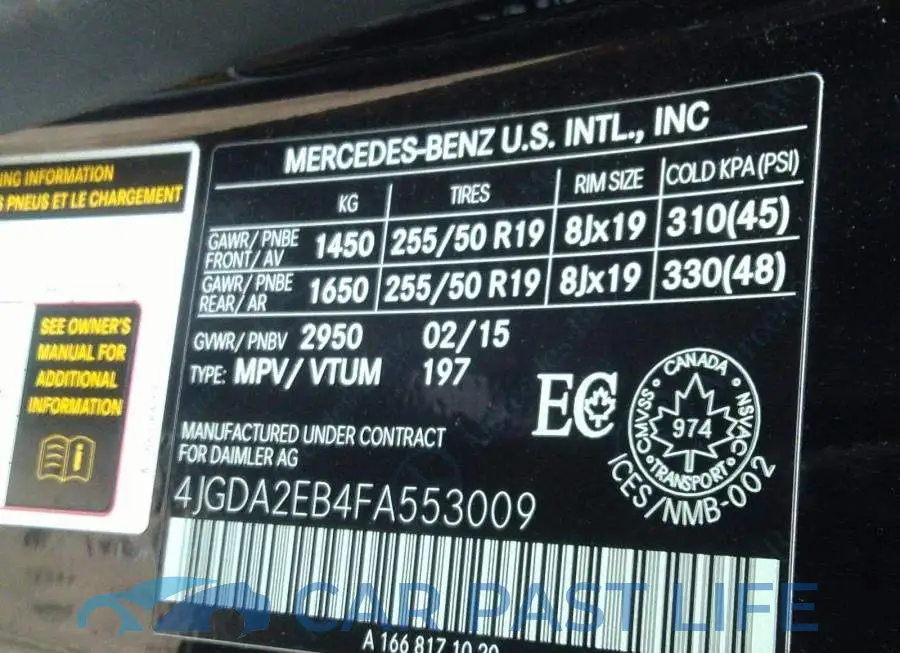 4JGDA2EB4FA553009# 9