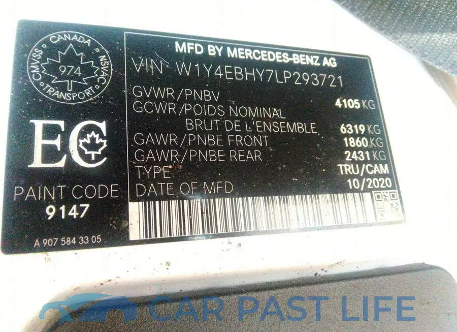 W1Y4EBHY7LP293721# 9