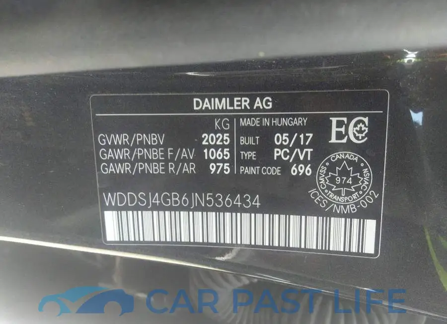WDDSJ4GB6JN536434# 9