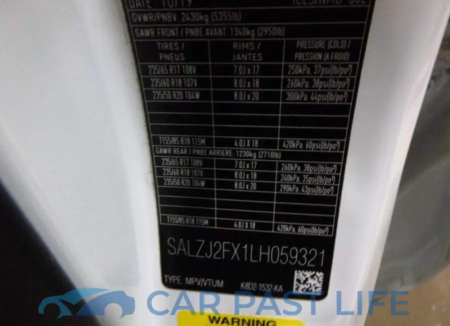 SALZJ2FX1LH059321# 9