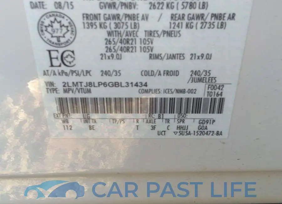 2LMTJ8LP6GBL31434# 9