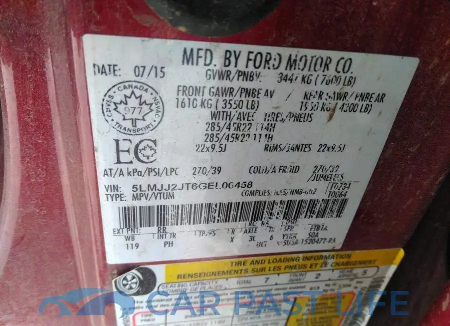 5LMJJ2JT6GEL00458# 9
