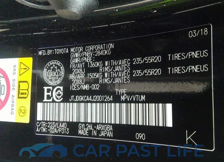 JTJDGKCA4J2001264# 9