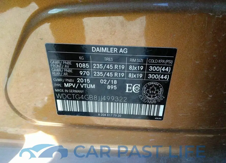 WDCTG4GB8JJ499322# 9