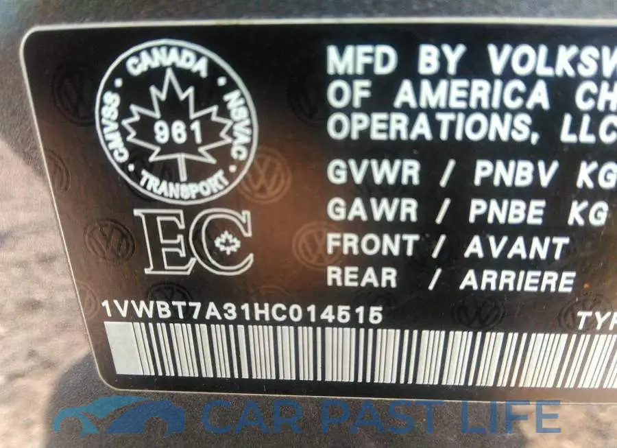 1VWBT7A31HC014515# 9