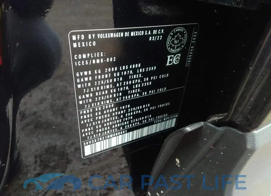 3VV3X7B21NM060441# 9