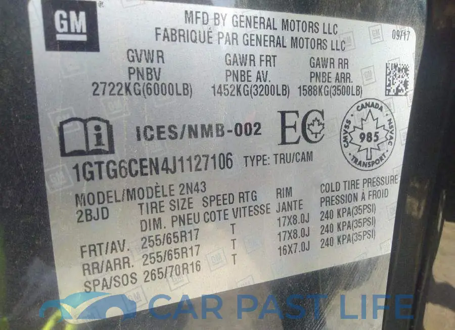 1GTG6CEN4J1127106# 9