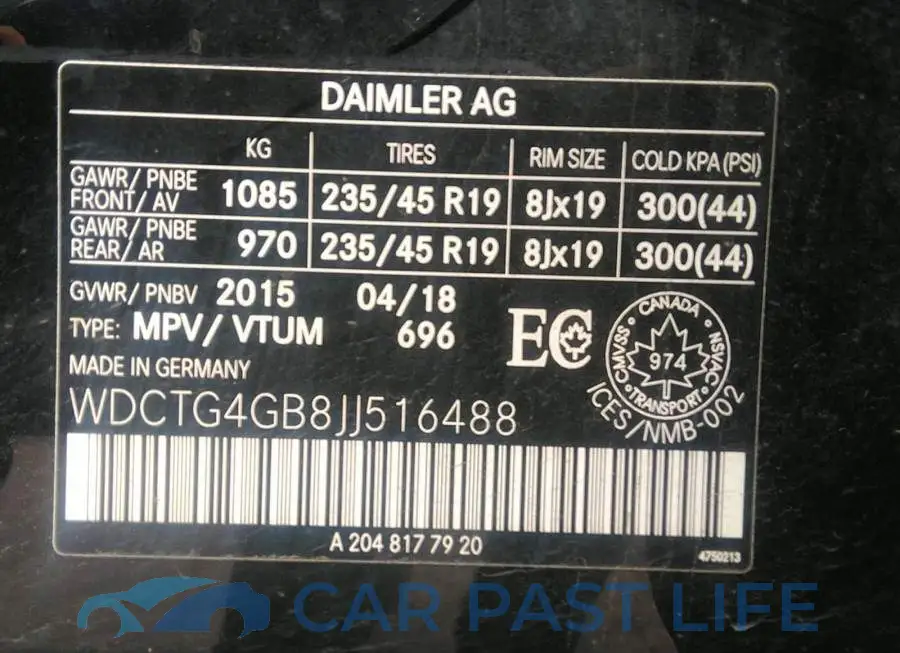 WDCTG4GB8JJ516488# 9