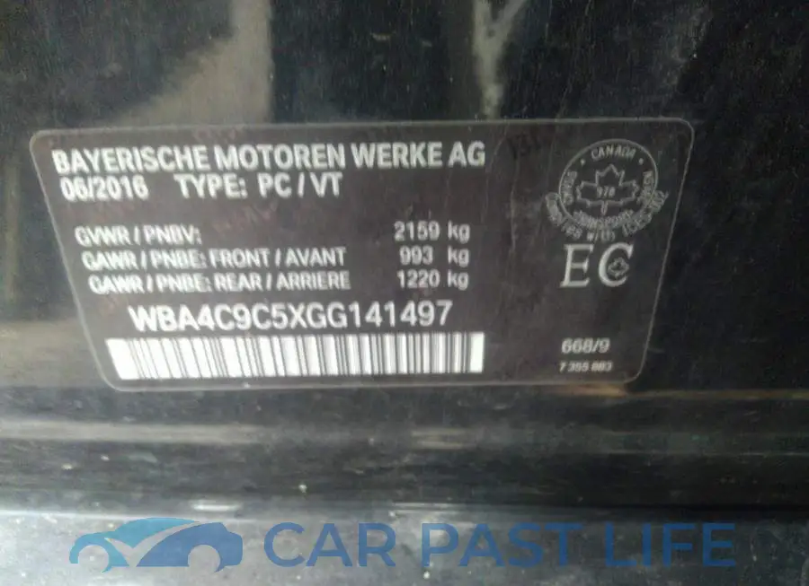 WBA4C9C5XGG141497# 9