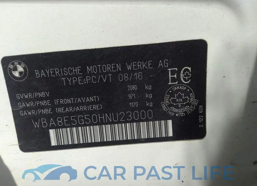 WBA8E5G50HNU23000# 9