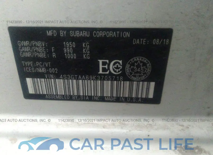 4S3GTAA69K3705718# 9