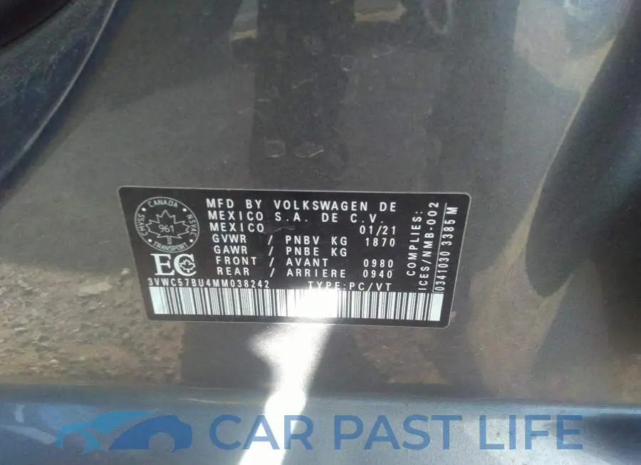 3VWC57BU4MM038242# 9