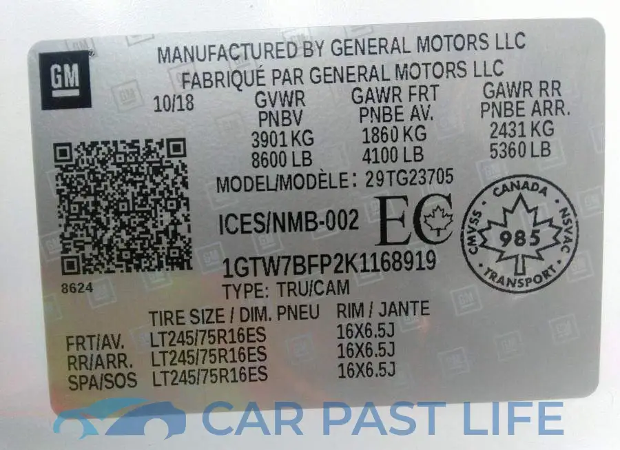 1GTW7BFP2K1168919# 9