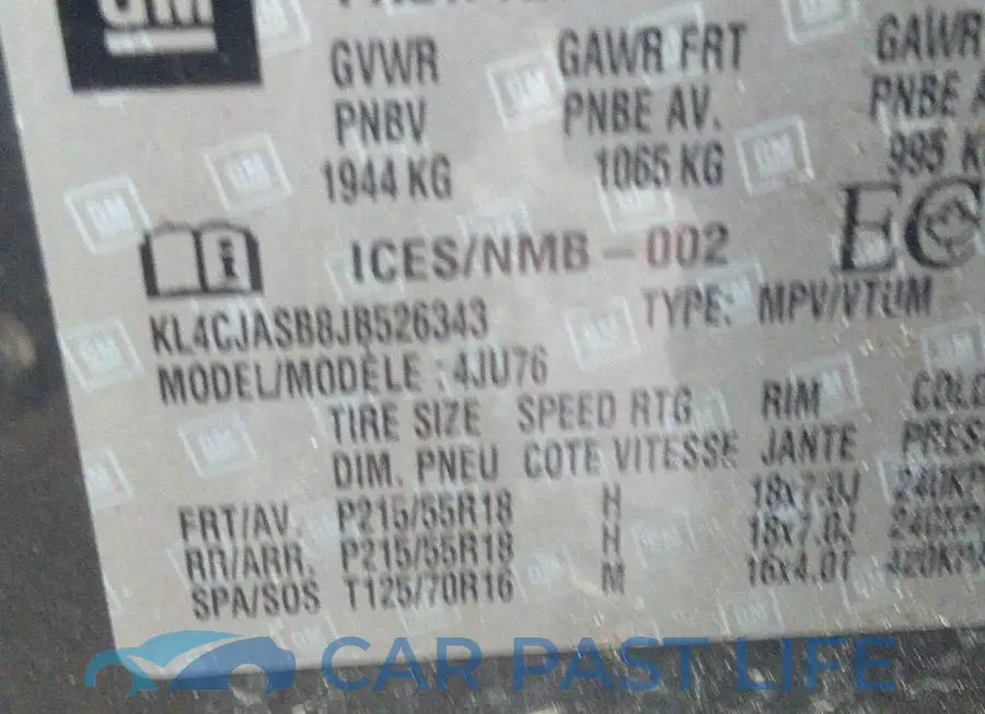 KL4CJASB8JB526343# 9