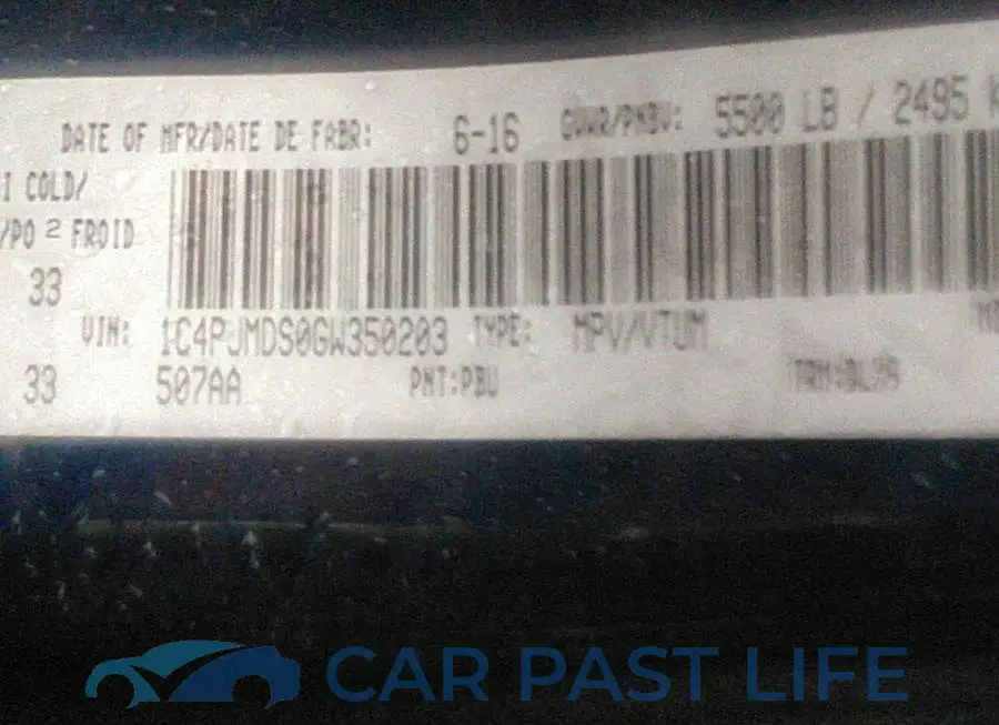 1C4PJMDS0GW350203# 9