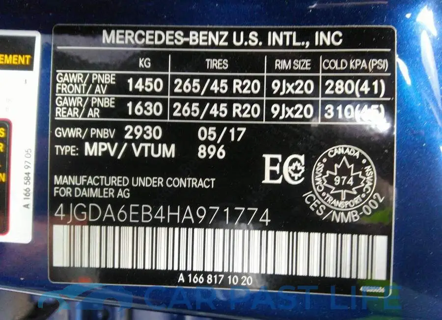 4JGDA6EB4HA971774# 9