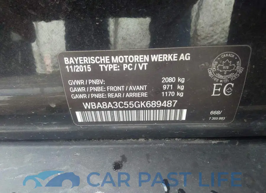 WBA8A3C55GK689487# 9