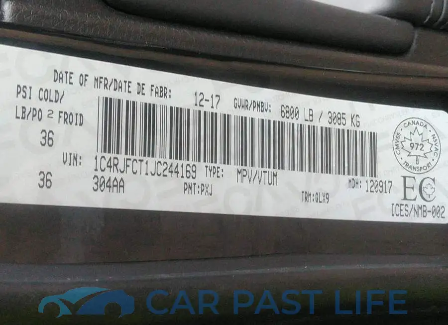 1C4RJFCT1JC244169# 9