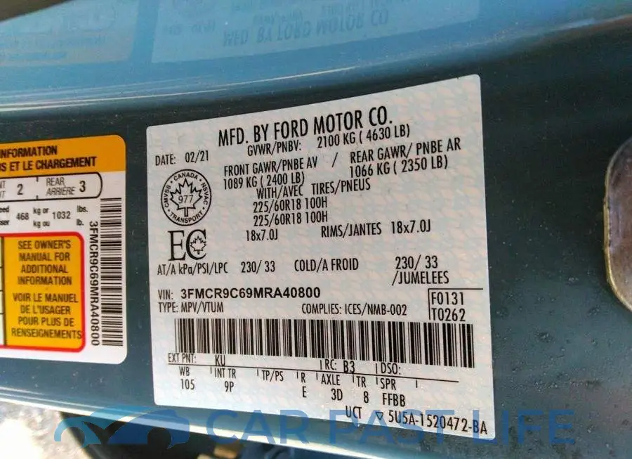 3FMCR9C69MRA40800# 9