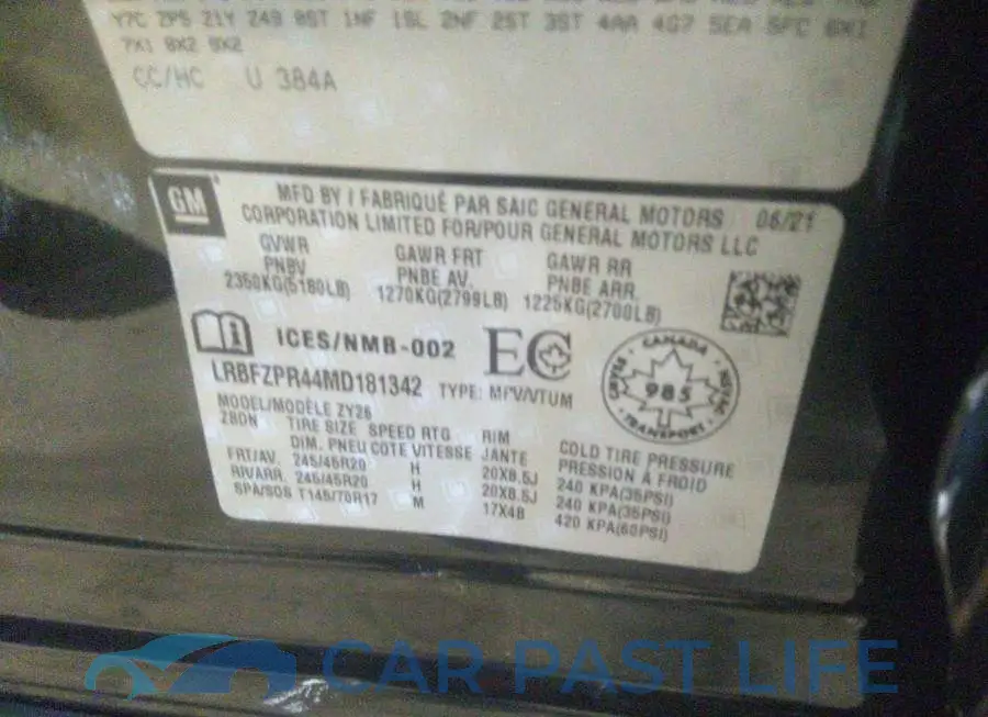 LRBFZPR44MD181342# 9