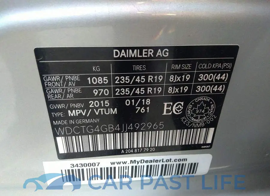 WDCTG4GB4JJ492965# 9