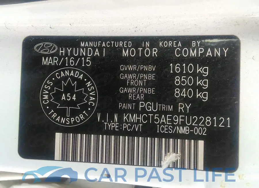KMHCT5AE9FU228121# 9
