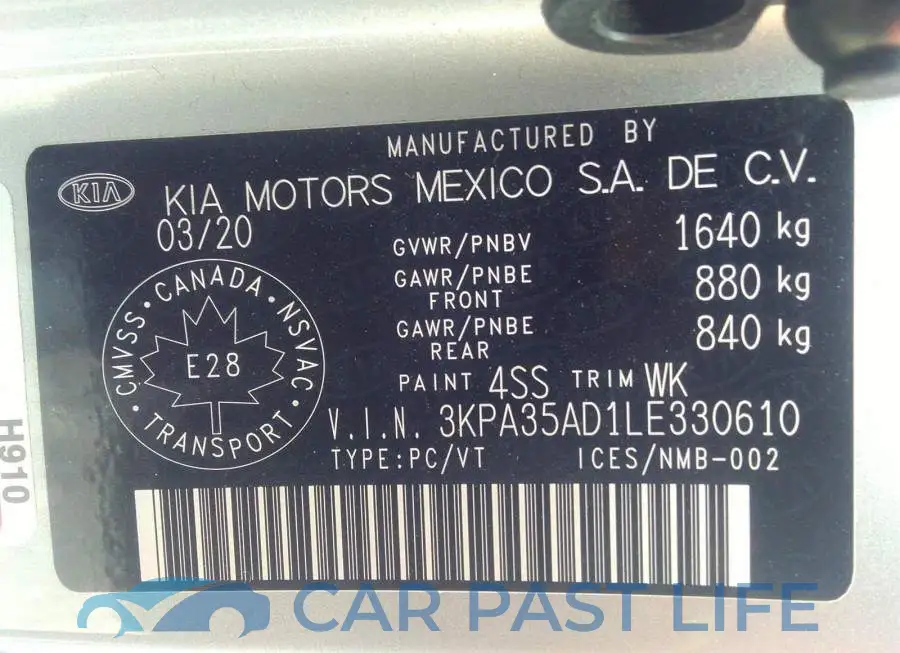 3KPA35AD1LE330610# 9