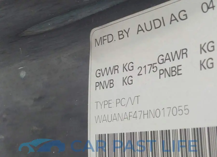 WAUANAF47HN017055# 9