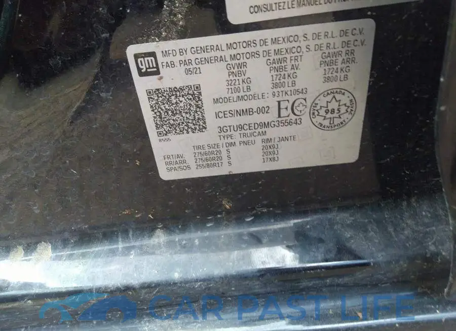 3GTU9CED9MG355643# 9