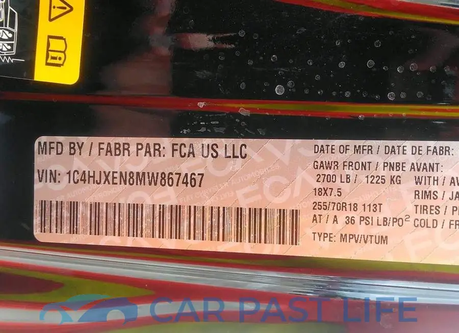 1C4HJXEN8MW867467# 9