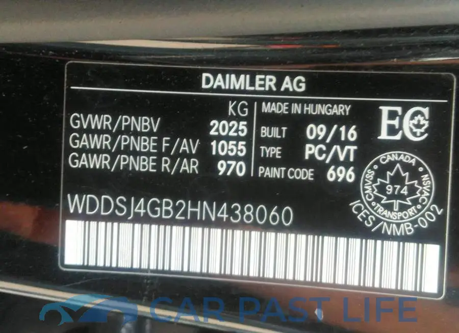 WDDSJ4GB2HN438060# 9