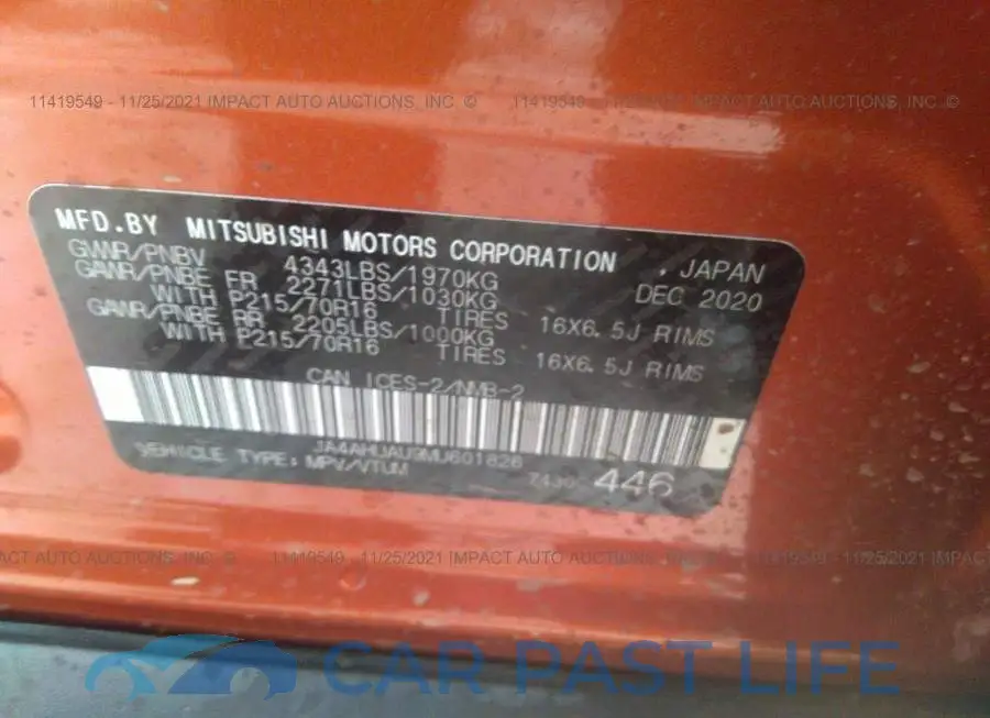 JA4AHUAU9MU601826# 9