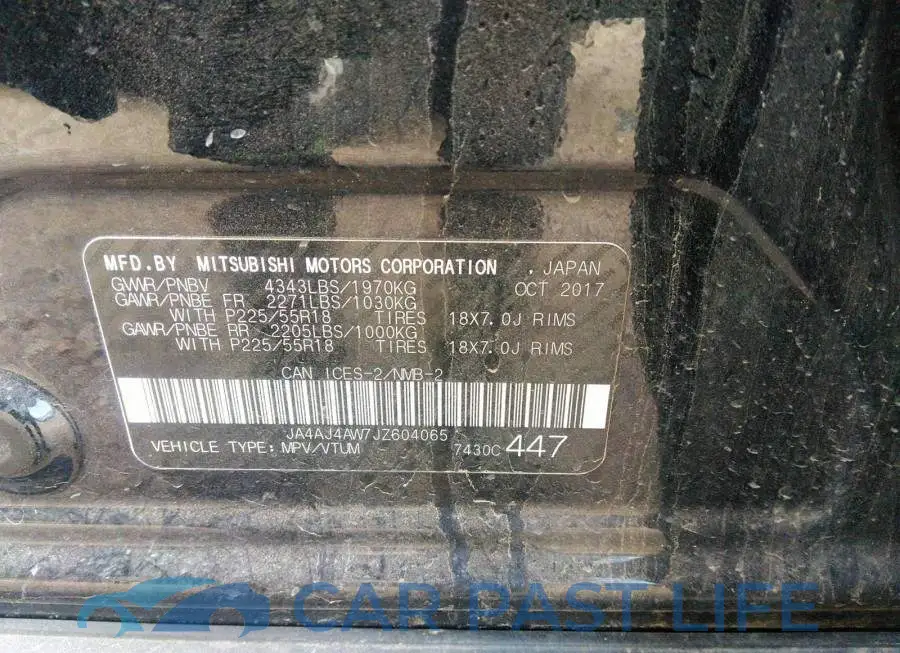 JA4AJ4AW7JZ604065# 9