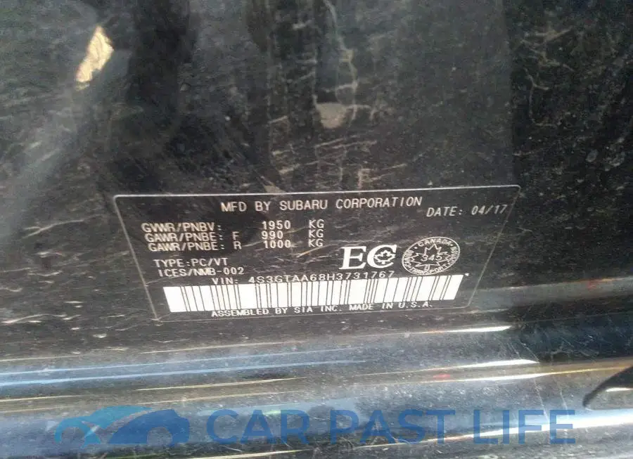 4S3GTAA68H3731767# 9