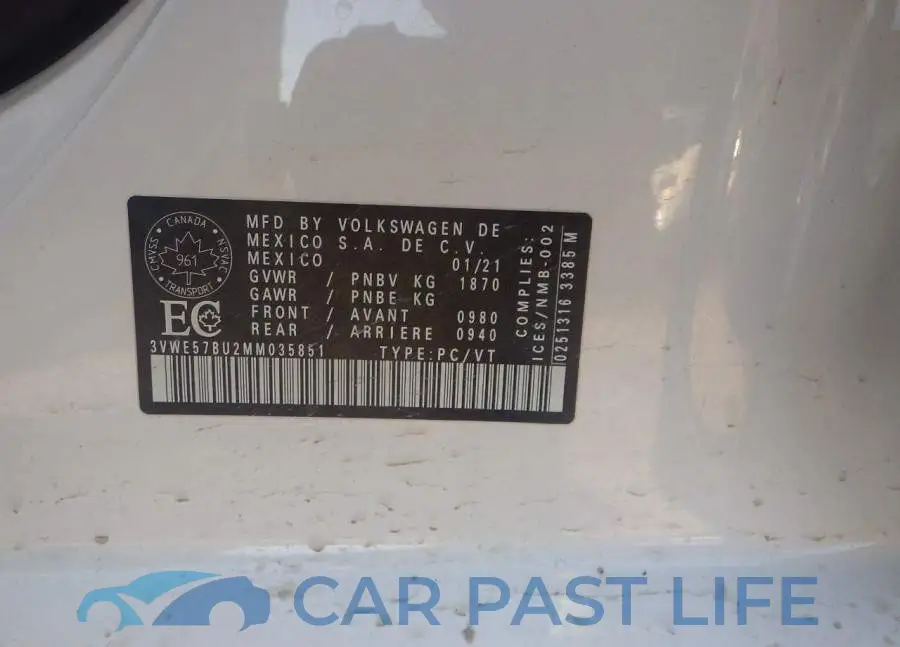 3VWE57BU2MM035851# 7