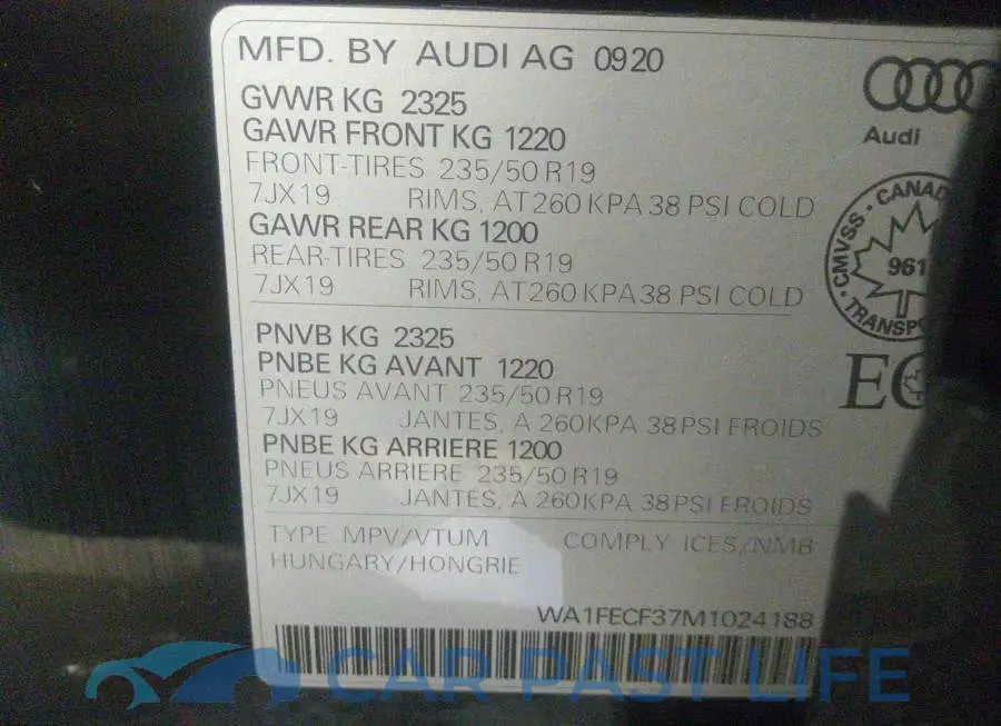 WA1FECF37M1024188# 9