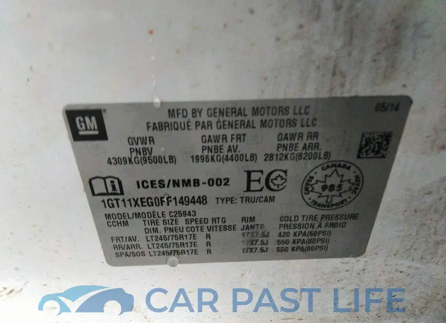 1GT11XEG0FF149448# 9