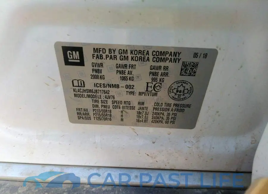 KL4CJHSM6JB717642# 9