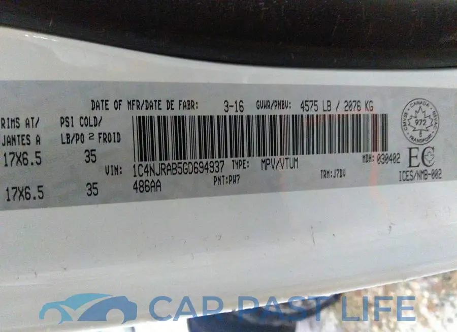 1C4NJRAB5GD694937# 9