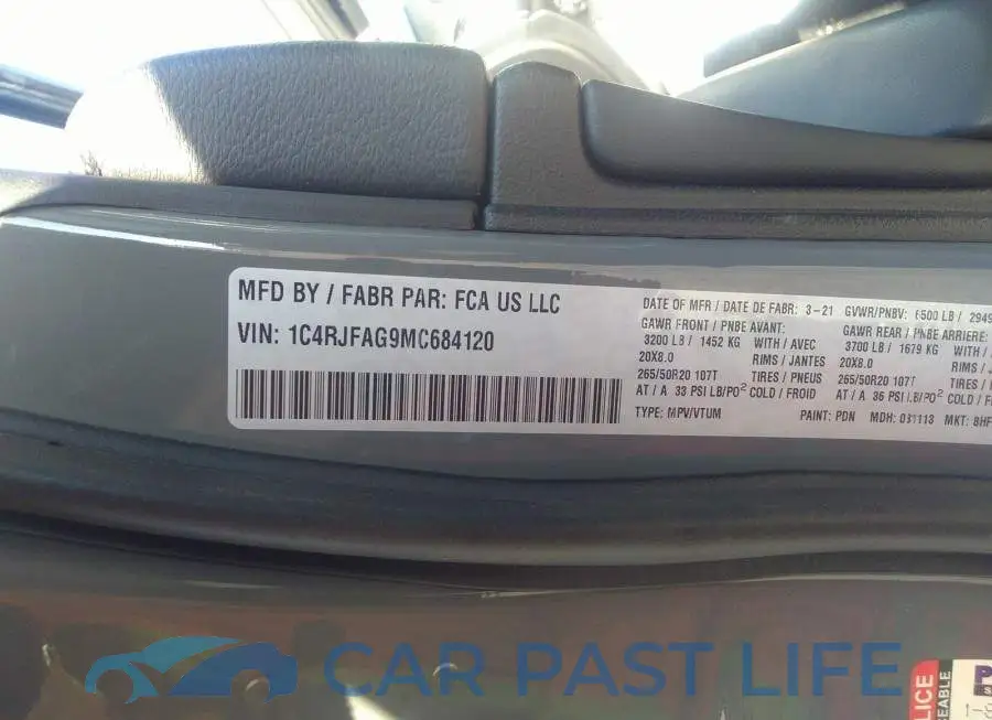 1C4RJFAG9MC684120# 9