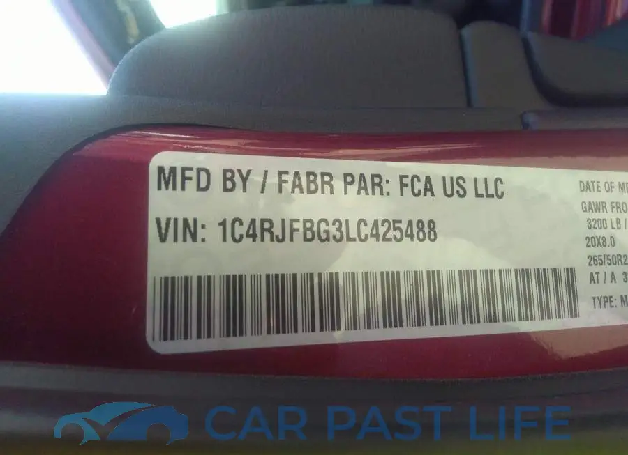 1C4RJFBG3LC425488# 9