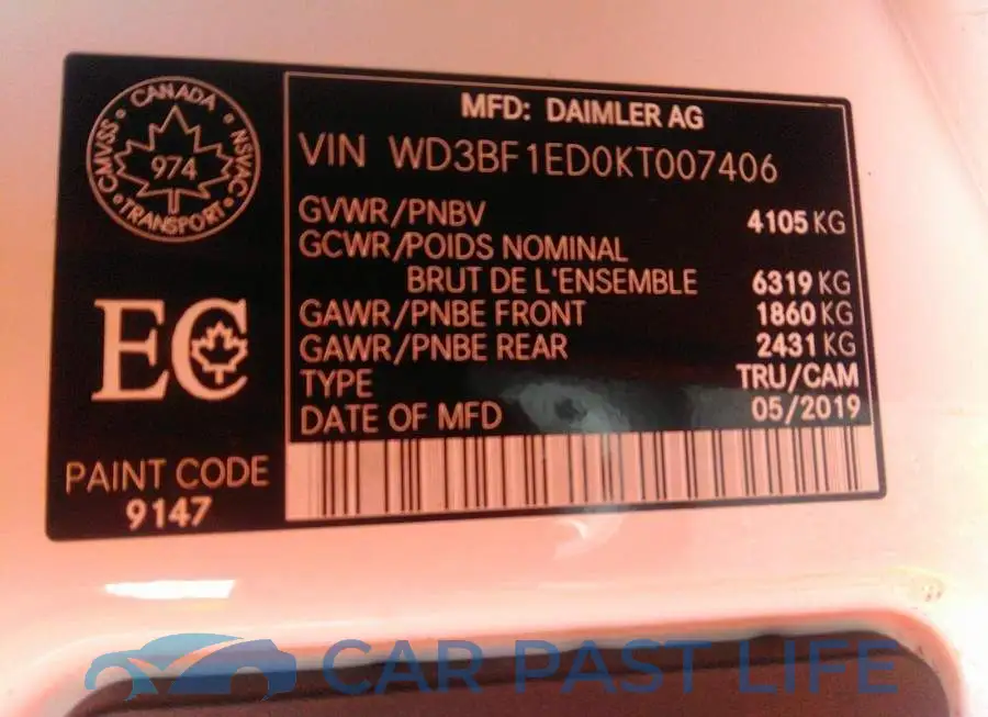 WD3BF1ED0KT007406# 9