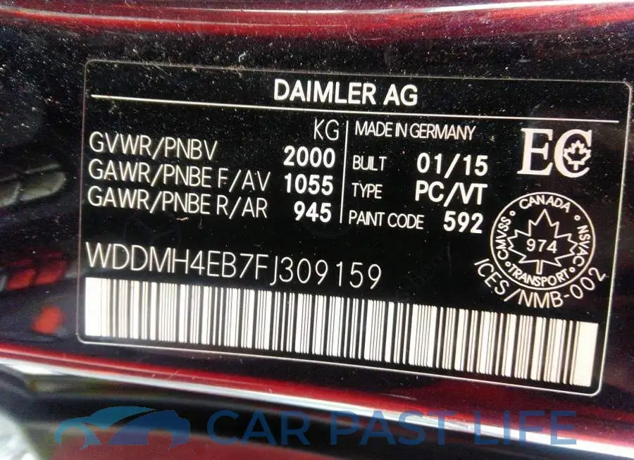 WDDMH4EB7FJ309159# 9