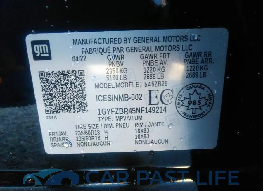 1GYFZBR45NF149214# 9