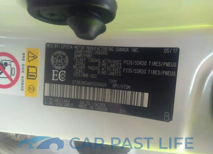 2T2BZMCA8HC099609# 9
