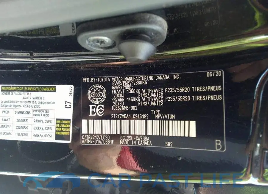2T2YZMDA1LC246192# 9